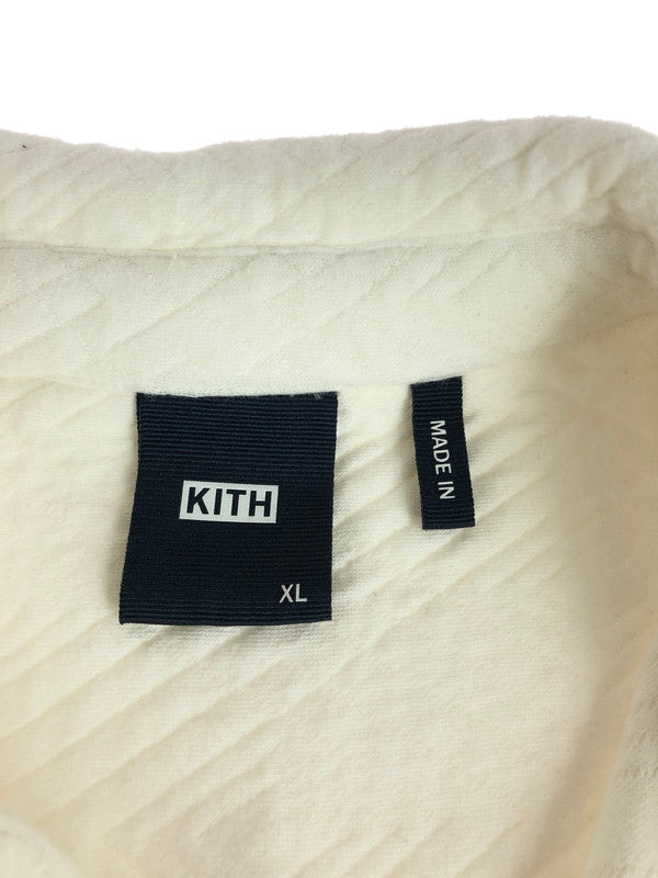 【中古品】【メンズ】 KITH キス QUILTED INTERLOCK GINZA SHIRT KHM031413 キルティッド インターロック ギンザ シャツ 長袖シャツ 142-251108-na-02-tag サイズ：XL カラー：ホワイト 万代Net店