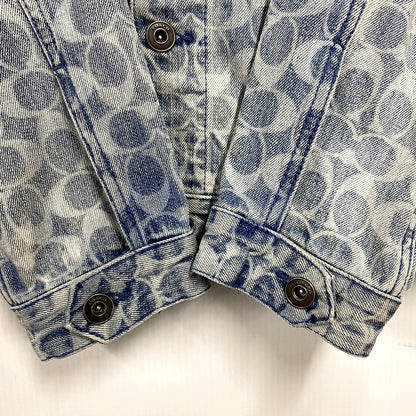 【中古品】【メンズ】 COACH コーチ SIGNATURE DENIM JACKET C0918 シグネチャー デニムジャケット アウター 141-250205-as-21-izu サイズ：L カラー：ライトインディゴ 万代Net店