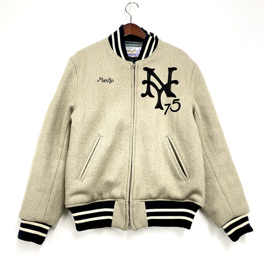 【中古品】【メンズ】 WHITESVILLE ホワイツビル ONE LETTER WOOL MELTON AWARD JACKET WV13683 ワンレター ウールメルトン アワードジャケット アウター 145-250205-as-23-izu サイズ：40 カラー：グレー 万代Net店