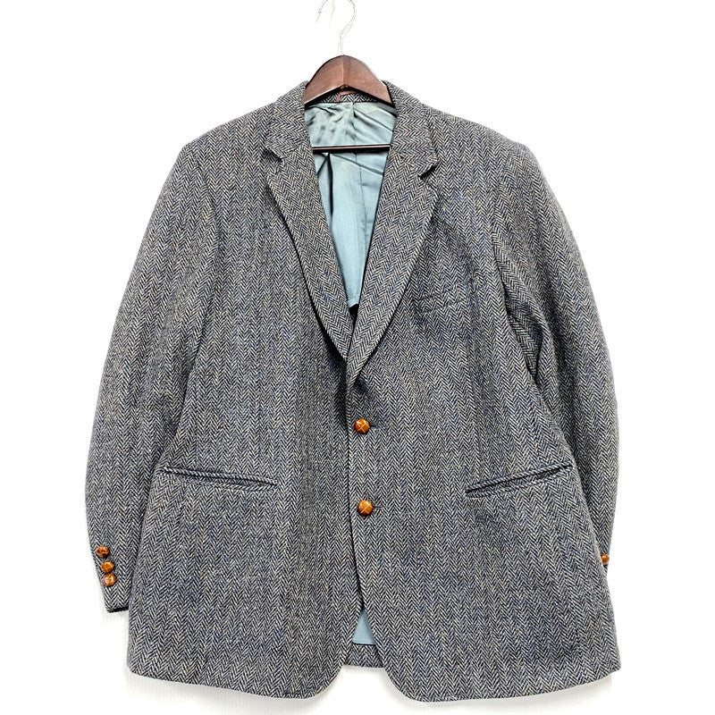 【中古品】【メンズ】 HARRIS TWEED ハリスツイード 80S 2B WOOL TAILORED JACKET 2B ウール テーラードジャケット USA製 アウター 146-250206-as-05-izu カラー：グレー系 万代Net店