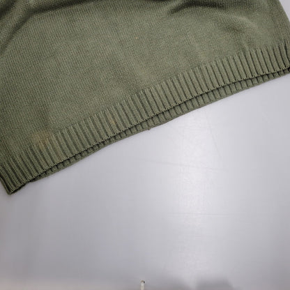 【中古品】【メンズ】 CHAPS RALPH LAUREN COTTON KNIT SWEATER チャップス ラルフローレン コットン ニット セーター 長袖 ロゴ 刺繍 トップス 146-250721-ay-04-izu カラー：グリーン系 万代Net店