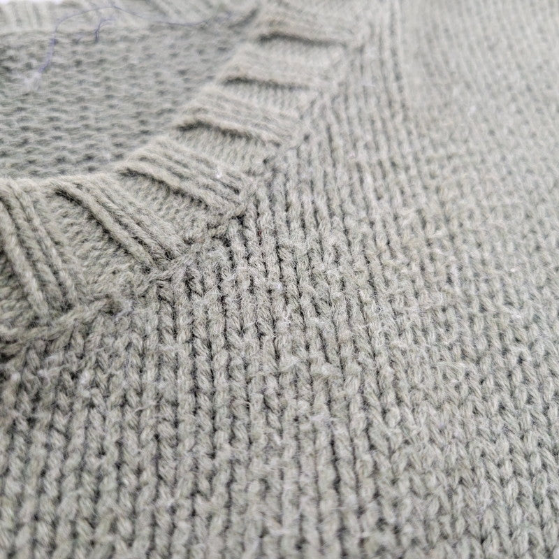 【中古品】【メンズ】 CHAPS RALPH LAUREN COTTON KNIT SWEATER チャップス ラルフローレン コットン ニット セーター 長袖 ロゴ 刺繍 トップス 146-250721-ay-04-izu カラー：グリーン系 万代Net店