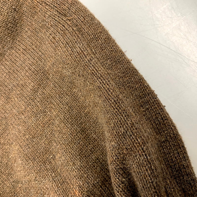 【中古品】【メンズ】 COTTON KNIT コットン ニット フランス企画 ペルー製 長袖 トップス 146-250208-as-33-izu サイズ：8 カラー：ブラウン 万代Net店