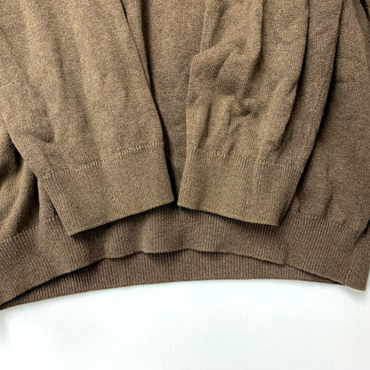 【中古品】【メンズ】 COTTON KNIT コットン ニット フランス企画 ペルー製 長袖 トップス 146-250208-as-33-izu サイズ：8 カラー：ブラウン 万代Net店