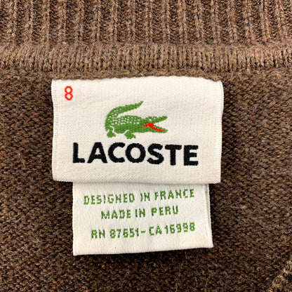 【中古品】【メンズ】 COTTON KNIT コットン ニット フランス企画 ペルー製 長袖 トップス 146-250208-as-33-izu サイズ：8 カラー：ブラウン 万代Net店