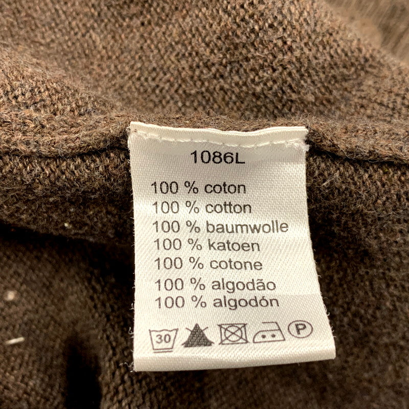 【中古品】【メンズ】 COTTON KNIT コットン ニット フランス企画 ペルー製 長袖 トップス 146-250208-as-33-izu サイズ：8 カラー：ブラウン 万代Net店