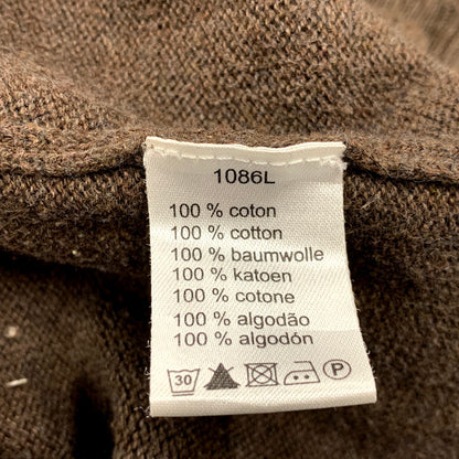 【中古品】【メンズ】 COTTON KNIT コットン ニット フランス企画 ペルー製 長袖 トップス 146-250208-as-33-izu サイズ：8 カラー：ブラウン 万代Net店