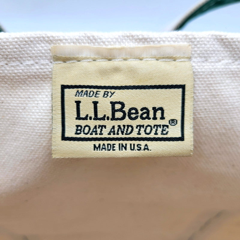 【中古品】【メンズ/レディース】 L.L.Bean エルエルビーン BOTE AND TOTE 112637 ボート アンド トート USA製 日本限定アーカイブロゴ バッグ カバン 鞄 188-250207-as-14-izu カラー：ホワイト×グリーン 万代Net店