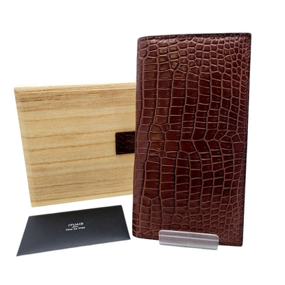 【中古品】【メンズ/レディース】 ITUAIS イトゥアイス CROCODILE POROSUS BELEZERA WALLET LONG ポロサス ビリズエラ ロングウォレット 長財布 200-250207-as-11-izu カラー：ブラウン 万代Net店