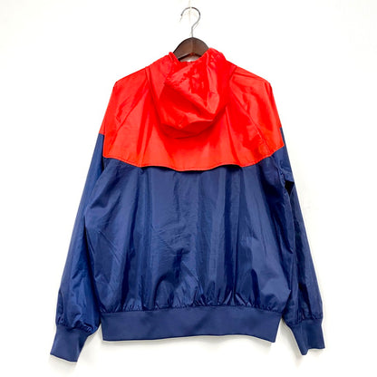 【中古美品】【メンズ】 NIKE ナイキ DA0002-410 WOVEN HOODED JACKET ウーブンフーデッドジャケット アウター 長袖 148-250208-ma-23-izu サイズ：M カラー：赤/ネイビー 万代Net店