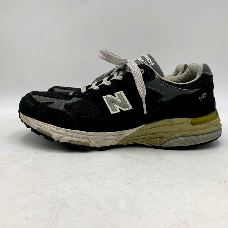 【中古品】【メンズ】 NEW BALANCE ニューバランス WOMEN'S 993 WR993BK スニーカー シューズ 靴 USA製 162-250208-as-22-izu サイズ：26.5cm カラー：ブラック×グレー 万代Net店