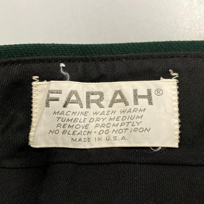 【中古品】【メンズ】 FARAH ファーラー TALON ZIP 70S FLARE SLACKS PANTS フレア スラックス パンツ USA製 ボトムス 157-250211-as-13-izu カラー：グリーン 万代Net店