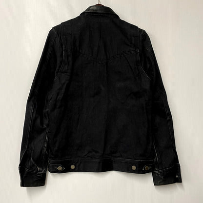 【中古品】【メンズ】 RUDE GALLERY ルードギャラリー LEATHER COLLAR BLACK DENIM TRACKER JACKET レザー カラー ブラックデニム トラッカージャケット アウター 142-250212-as-20-izu サイズ：3 カラー：ブラック 万代Net店