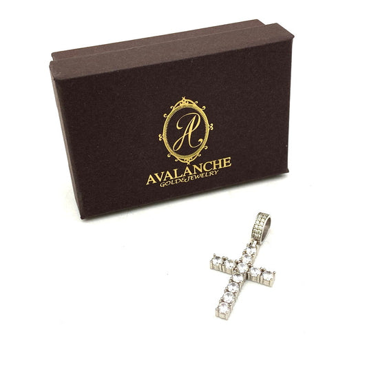 【中古品】【メンズ/レディース】 AVALANCHE アヴァランチ S925 CROSS STONE SILVER PENDANT TOP クロス ストーン シルバー ペンダントトップ アクセサリー 192-250211-as-04-izu カラー：シルバー 万代Net店