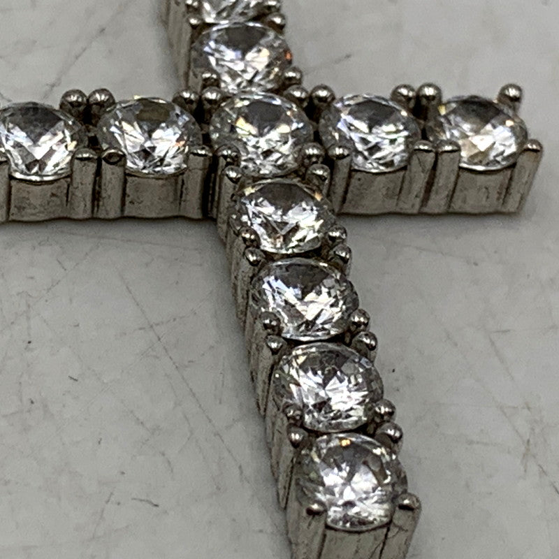 【中古品】【メンズ/レディース】 AVALANCHE アヴァランチ S925 CROSS STONE SILVER PENDANT TOP クロス ストーン シルバー ペンダントトップ アクセサリー 192-250211-as-04-izu カラー：シルバー 万代Net店