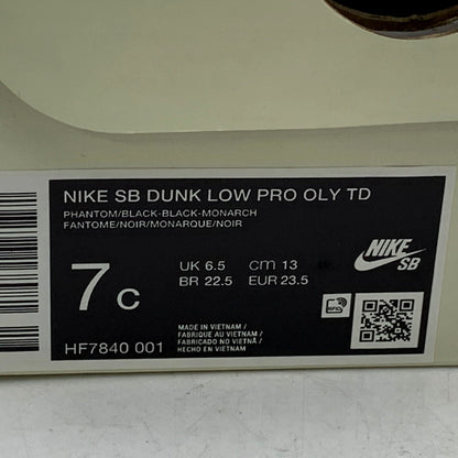 【中古美品】【キッズ】 NIKE SB ナイキエスビー DUNK LOW PRO OLY TD HF7840-001 ダンク ロー プロ OLY TD スニーカー シューズ 靴 160-250211-as-02-izu サイズ：13cm カラー：PHANTOM/BLACK-BLACK-MONARCH 万代Net店