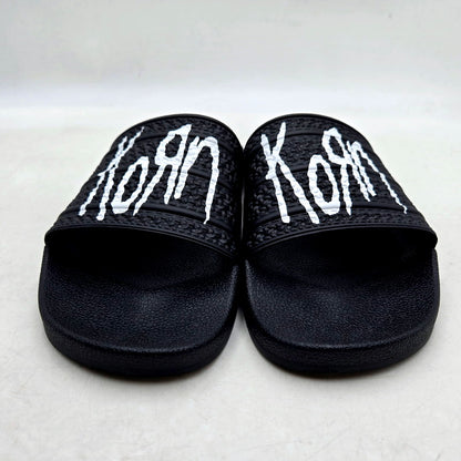 【中古美品】【メンズ】 adidas アディダス × KORN コーン ADILETTE IH3753 アディレッタ サンダル シューズ 靴 161-250213-as-12-izu サイズ：27.5cm カラー：CBLACK/FTWWHT/BETSCA 万代Net店