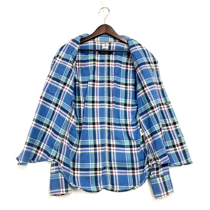 【中古品】【メンズ】 1piu1uguale3 ウノピュウノウグァーレトレ × WRANGLER ラングラー LS CHECK WESTERN SHIRT WS9061 ロングスリーブ チェック ウエスタン シャツ 長袖 トップス 140-250212-as-01-izu サイズ：L カラー：ブルー系 万代Net店