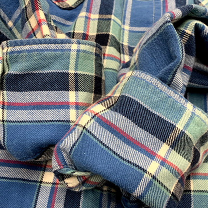 【中古品】【メンズ】 1piu1uguale3 ウノピュウノウグァーレトレ × WRANGLER ラングラー LS CHECK WESTERN SHIRT WS9061 ロングスリーブ チェック ウエスタン シャツ 長袖 トップス 140-250212-as-01-izu サイズ：L カラー：ブルー系 万代Net店