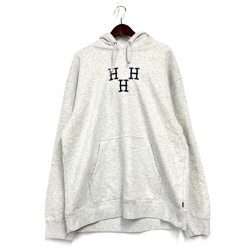 【中古品】【メンズ】 HUF ハフ 23AW HAT TRICK P/O HOODIE ハットトリック プルオーバー フーディー パーカー 長袖 トップス 142-250212-as-06-izu サイズ：XL カラー：グレー 万代Net店