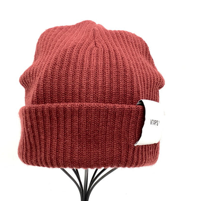 【中古品】【メンズ/レディース】 WTAPS ダブルタップス 232MADT-HT01 23AW BEANIE 01 ACRYLIC ビーニー01 アクリリック 帽子 ニット帽 服飾雑貨 185-250210-ma-14-izu サイズ：00 カラー：BURGUNDY 万代Net店