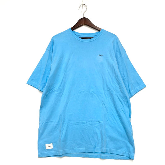 【中古品】【メンズ】 WTAPS ダブルタップス 21SS FLAT 01 CREW NECK COTTON 211ATDT-CSM04 フラット 01 クルーネック コットン 半袖Tシャツ トップス 142-250212-as-03-izu サイズ：03 カラー：ライトブルー 万代Net店