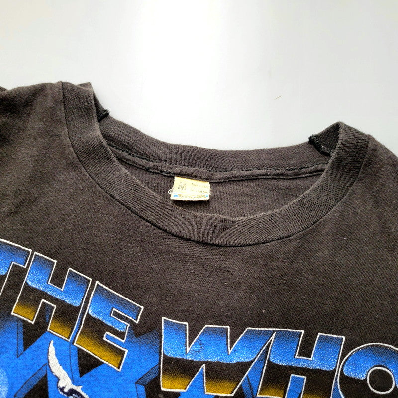 【中古品】【メンズ】  USED CREEN STARS スクリーンスターズ THE WHO c1982 80S AMERICA TOUR TEE ツアー Tシャツ 半袖 トップス 146-250211-as-17-izu サイズ：M カラー：ブラック 万代Net店