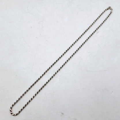 【中古品】【メンズ/レディース】  USED 925 TWIST ROPE CHAIN ツイスト ロープ チェーン イタリア製 ネックレス アクセサリー 193-250211-as-40-izu カラー：シルバー 万代Net店