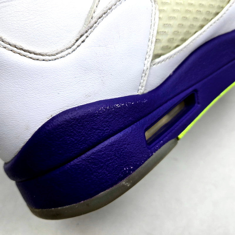 【中古品】【メンズ】 NIKE ナイキ AIR JORDAN 5 DB3335-100 エアジョーダン 5 スニーカー シューズ 靴 160-250213-as-09-izu サイズ：27cm カラー：WHITE/GHOST GREEN-COURT PURPLE 万代Net店