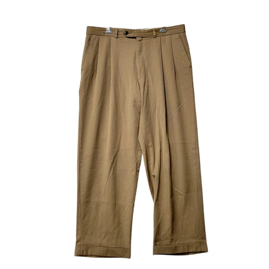 【中古品】【メンズ】  POLO UNIVERSITY BY RALPH LAUREN ポロ ユニバーシティ バイ ラルフローレン 80-90S 1 TUCK PANTS 1タックパンツ カナダ製 ボトムス 157-250213-as-32-izu サイズ：34×30 カラー：ベージュ 万代Net店