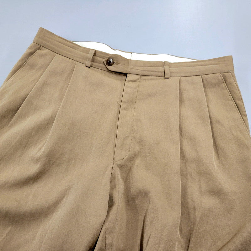 【中古品】【メンズ】  POLO UNIVERSITY BY RALPH LAUREN ポロ ユニバーシティ バイ ラルフローレン 80-90S 1 TUCK PANTS 1タックパンツ カナダ製 ボトムス 157-250213-as-32-izu サイズ：34×30 カラー：ベージュ 万代Net店