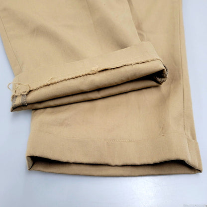 【中古品】【メンズ】  POLO UNIVERSITY BY RALPH LAUREN ポロ ユニバーシティ バイ ラルフローレン 80-90S 1 TUCK PANTS 1タックパンツ カナダ製 ボトムス 157-250213-as-32-izu サイズ：34×30 カラー：ベージュ 万代Net店