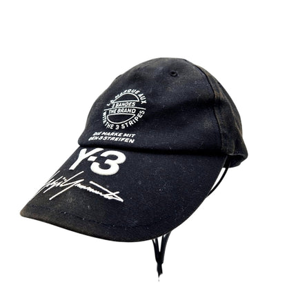 【現状渡し品】【メンズ/レディース】 Y-3 ワイスリー LOGO EMBROIDERY CAP CY3538 ロゴ エンブロイダリー キャップ 帽子 185-250213-as-15-izu サイズ：OSFA カラー：ブラック 万代Net店