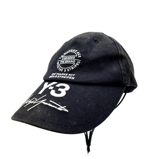 【現状渡し品】【メンズ/レディース】 Y-3 ワイスリー LOGO EMBROIDERY CAP CY3538 ロゴ エンブロイダリー キャップ 帽子 185-250213-as-15-izu サイズ：OSFA カラー：ブラック 万代Net店