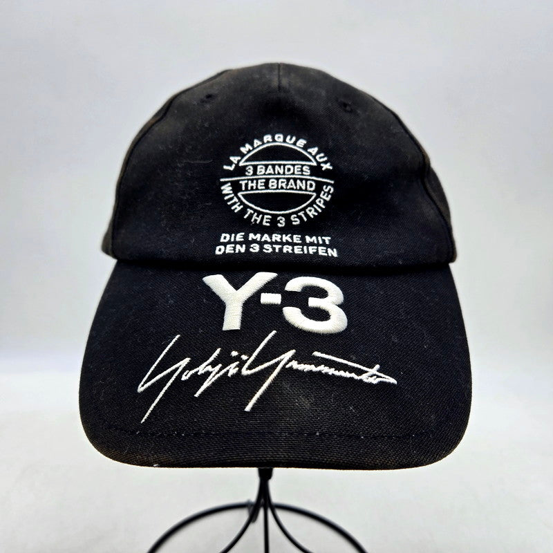 【現状渡し品】【メンズ/レディース】 Y-3 ワイスリー LOGO EMBROIDERY CAP CY3538 ロゴ エンブロイダリー キャップ 帽子 185-250213-as-15-izu サイズ：OSFA カラー：ブラック 万代Net店