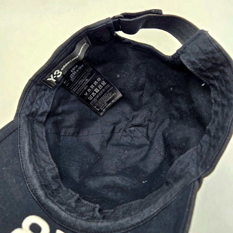 【現状渡し品】【メンズ/レディース】 Y-3 ワイスリー LOGO EMBROIDERY CAP CY3538 ロゴ エンブロイダリー キャップ 帽子 185-250213-as-15-izu サイズ：OSFA カラー：ブラック 万代Net店