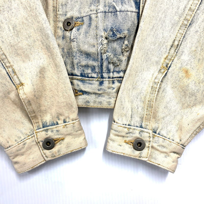 【中古品】【メンズ】  WOOZ WAPPEN CUSTOM DENIM JACKET ワッペン カスタム デニムジャケット アウター 146-250214-as-24-izu サイズ：M カラー：ライトインディゴ 万代Net店