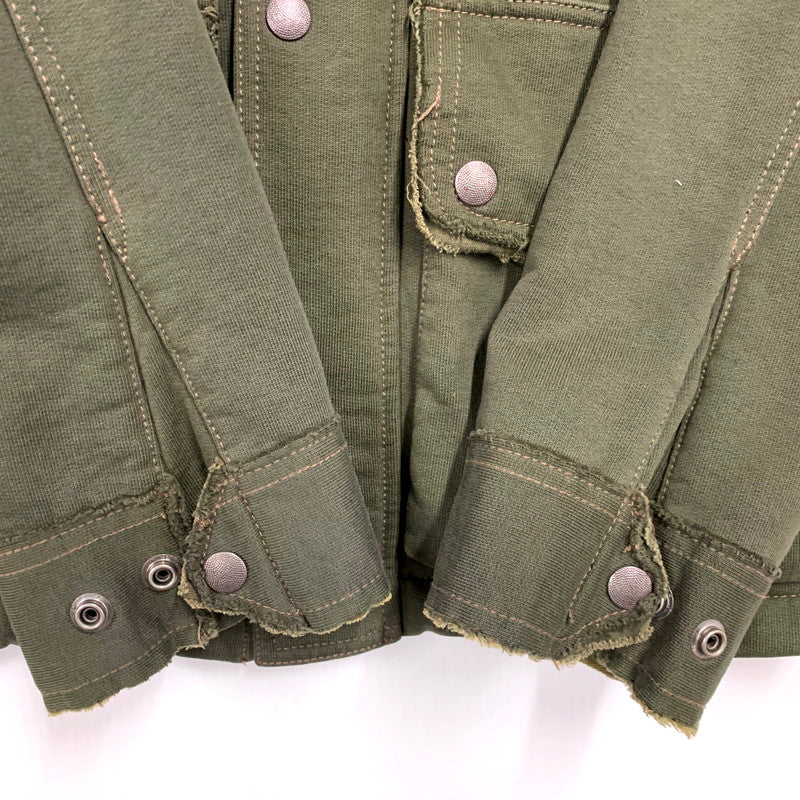 【中古品】【メンズ】  RUGBY BY RALPH LAUREN ラグビー バイ ラルフローレン SWEAT MILITARY JACKET スウェットミリタリージャケット アウター 146-250214-as-08-izu サイズ：S カラー：カーキ系 万代Net店