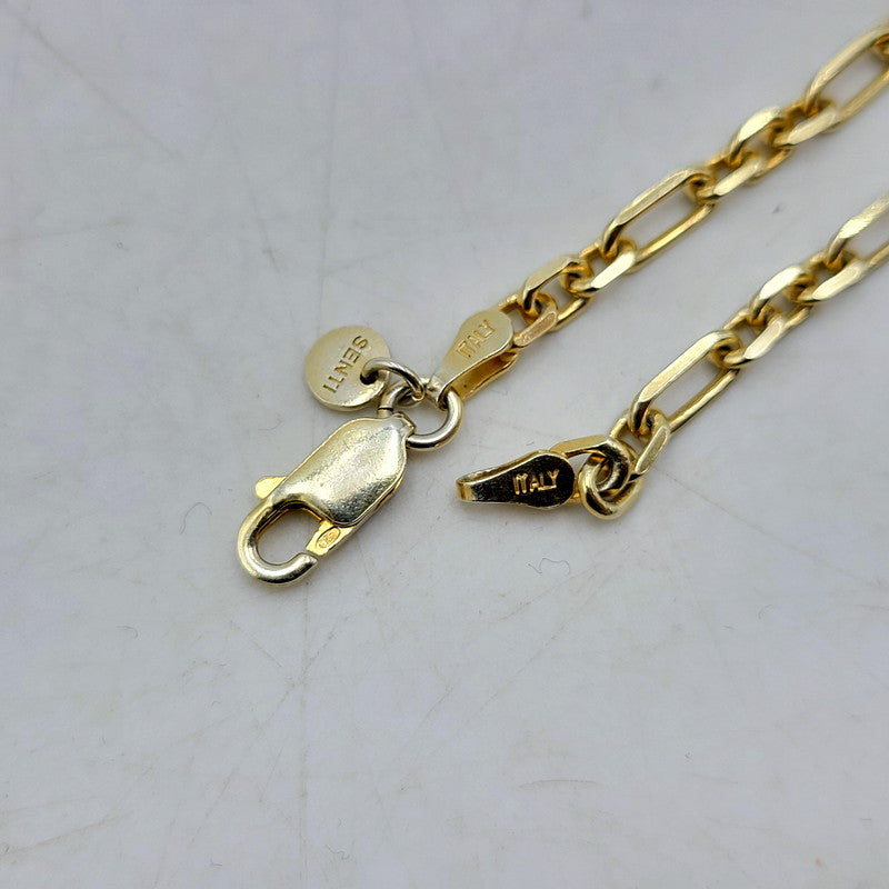 【中古品】【メンズ/レディース】  SENTI センティ SV925 CHAIN NECKLACE チェーンネックレス イタリア製  金メッキ アクセサリー 192-250213-as-40-izu カラー：ゴールド 万代Net店