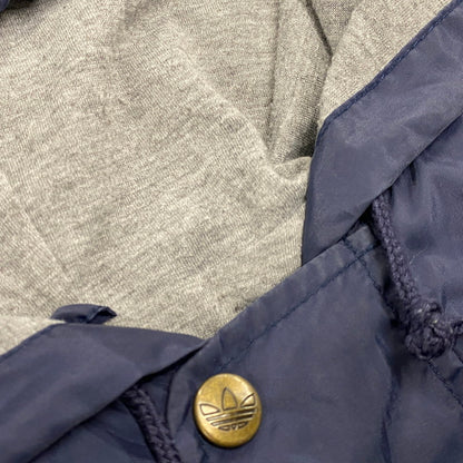【現状渡し品】【メンズ】 adidas アディダス 万国旗タグ 80S HOODED NYLON JACKET 80年代 フーデッドナイロンジャケット アウター 長袖 146-250728-ma-09-izu サイズ：XL カラー：ネイビー 万代Net店