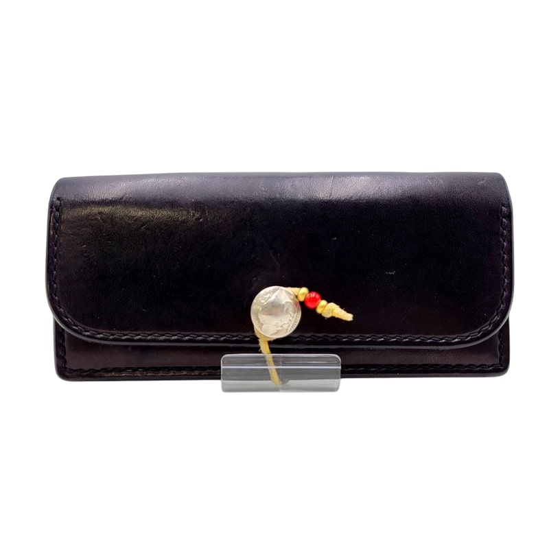 【中古品】【メンズ/レディース】 TADY＆KING タディ&キング コンチョ ビーズ カスタムレザーウォレット ロングウォレット 財布 サイフ 200-250215-ay-04-izu カラー：ブラック 万代Net店