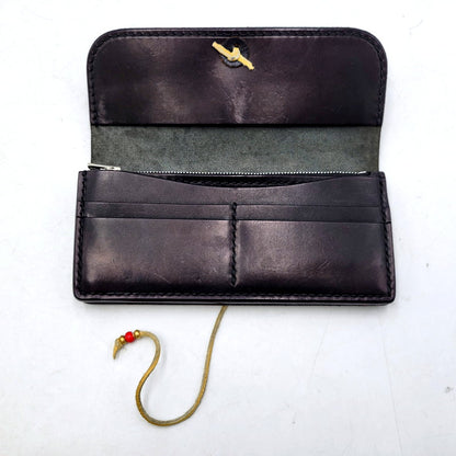 【中古品】【メンズ/レディース】 TADY＆KING タディ&キング コンチョ ビーズ カスタムレザーウォレット ロングウォレット 財布 サイフ 200-250215-ay-04-izu カラー：ブラック 万代Net店