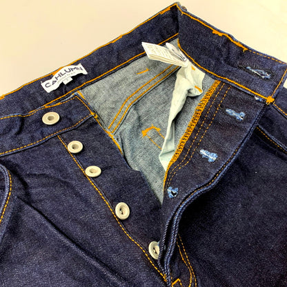 【中古品】【メンズ】  CAHLUMN カウラム SELVEDGE DENIM PANT BAGGY 241-1408 セルビッチ デニムパンツ バギー ボトムス 153-250217-as-05-izu サイズ：S カラー：インディゴ 万代Net店