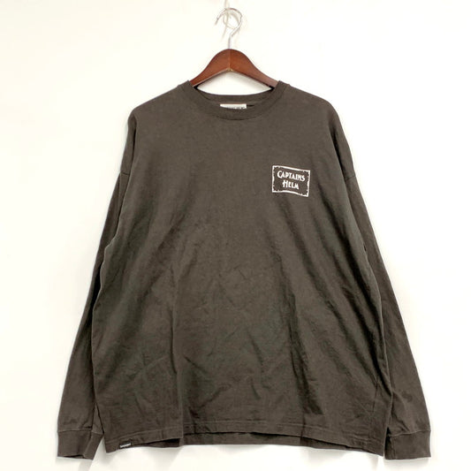 【中古品】【メンズ】  CAPTAINS HELM キャプテンズヘルム LONG SLEEVE LOGO TEE ロングスリーブ ロゴ Tシャツ 長袖 トップス 142-250216-as-14-izu サイズ：M カラー：グレー 万代Net店