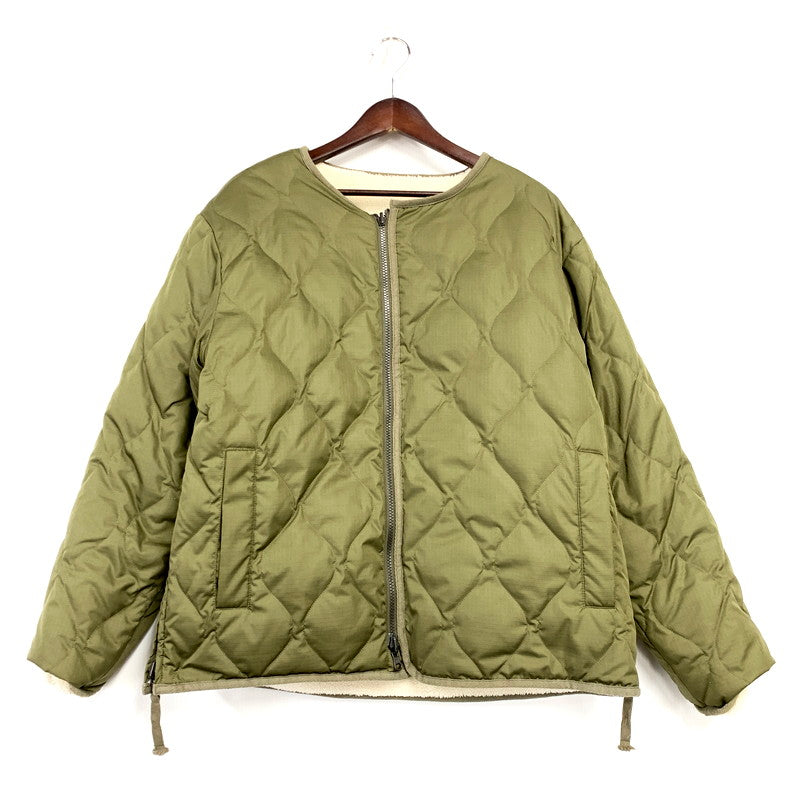 【中古品】【メンズ】  TAION タイオン REVERSIBLE JACKET TAION-R104BML-1 リバーシブル ジャケット アウター 144-250216-as-06-izu サイズ：L カラー：グリーン系/ホワイト系 万代Net店