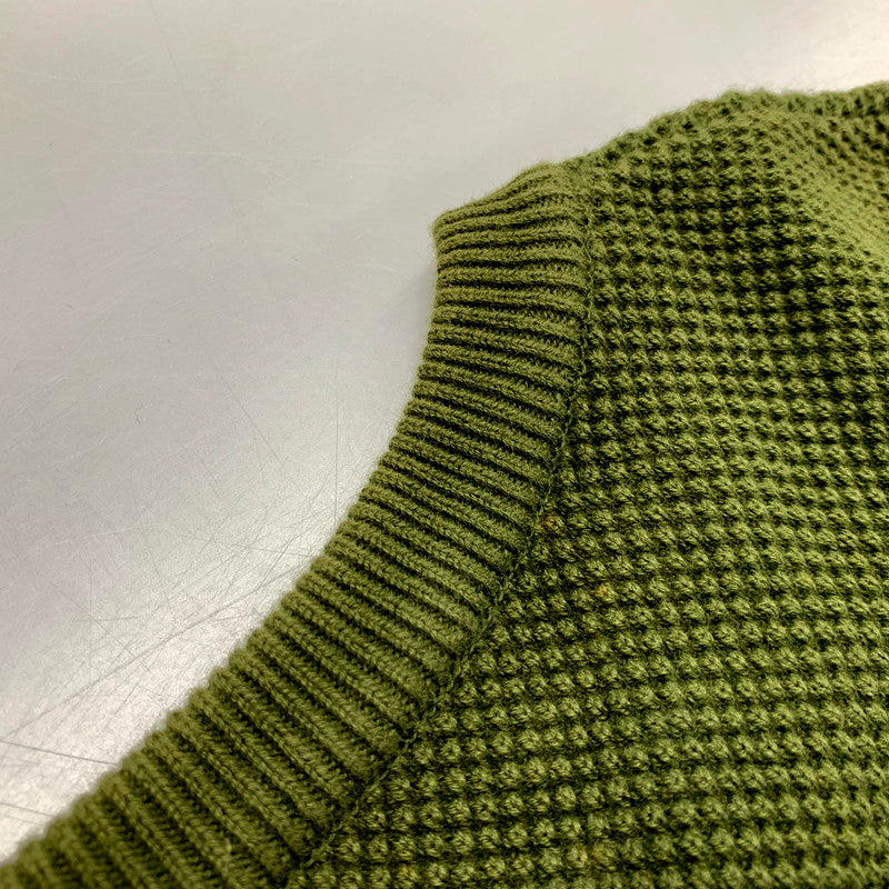 【中古品】【メンズ】 KANOKO MOSS STITCH CREW 2003-027 鹿の子 モスステッチ クルー 長袖 トップス 140-250216-as-29-izu サイズ：2 カラー：グリーン 万代Net店