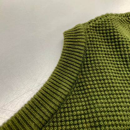 【中古品】【メンズ】 KANOKO MOSS STITCH CREW 2003-027 鹿の子 モスステッチ クルー 長袖 トップス 140-250216-as-29-izu サイズ：2 カラー：グリーン 万代Net店