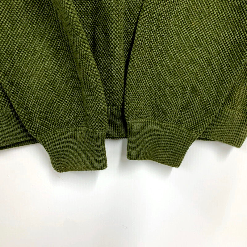 【中古品】【メンズ】 KANOKO MOSS STITCH CREW 2003-027 鹿の子 モスステッチ クルー 長袖 トップス 140-250216-as-29-izu サイズ：2 カラー：グリーン 万代Net店