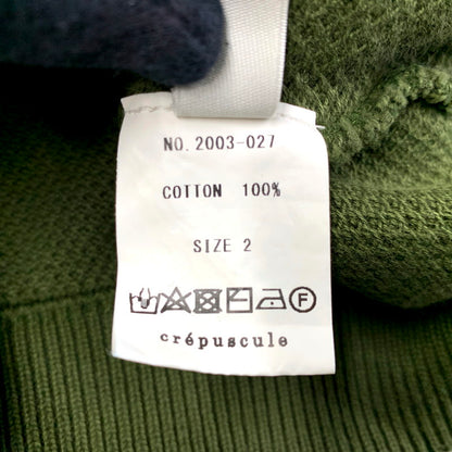 【中古品】【メンズ】 KANOKO MOSS STITCH CREW 2003-027 鹿の子 モスステッチ クルー 長袖 トップス 140-250216-as-29-izu サイズ：2 カラー：グリーン 万代Net店