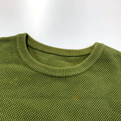 【中古品】【メンズ】 KANOKO MOSS STITCH CREW 2003-027 鹿の子 モスステッチ クルー 長袖 トップス 140-250216-as-29-izu サイズ：2 カラー：グリーン 万代Net店